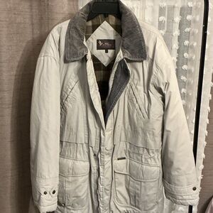 Men's Gray Jacket with Corduroy Collar